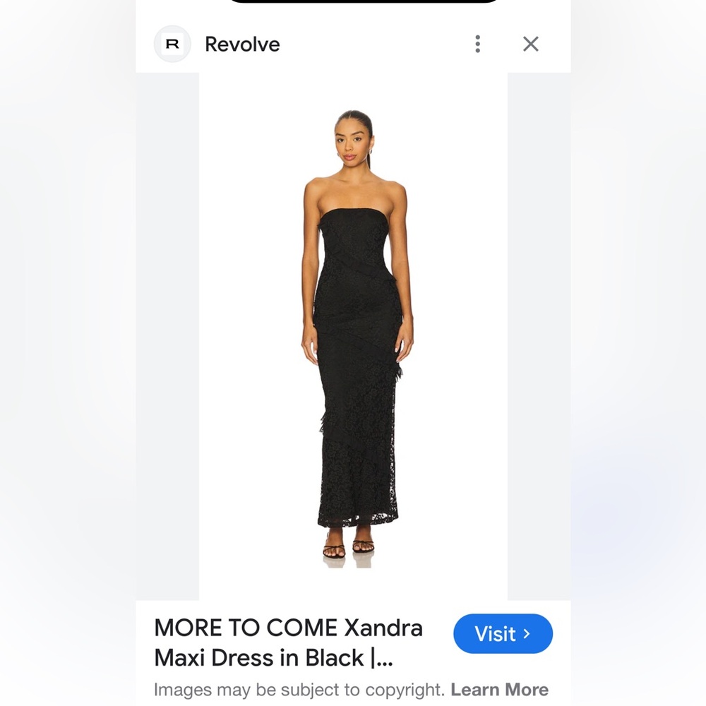 REVOLVE More To Come Xandra Maxi dress in black NWT!